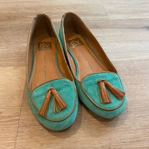 Dolce Vita teal suede flats